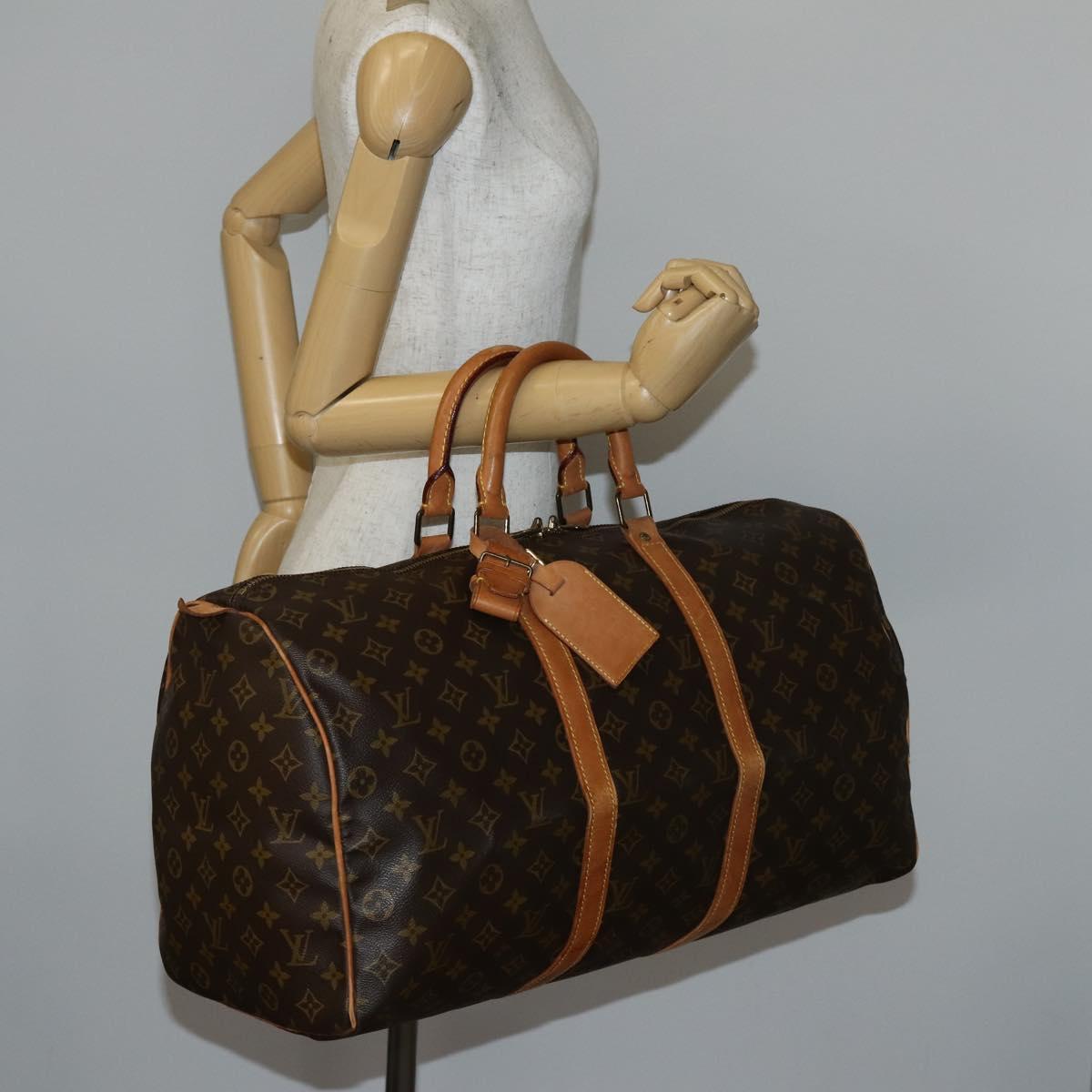 LOUIS VUITTON Monogram Keepall 50 Boston Bag M41426 LV Auth 144553