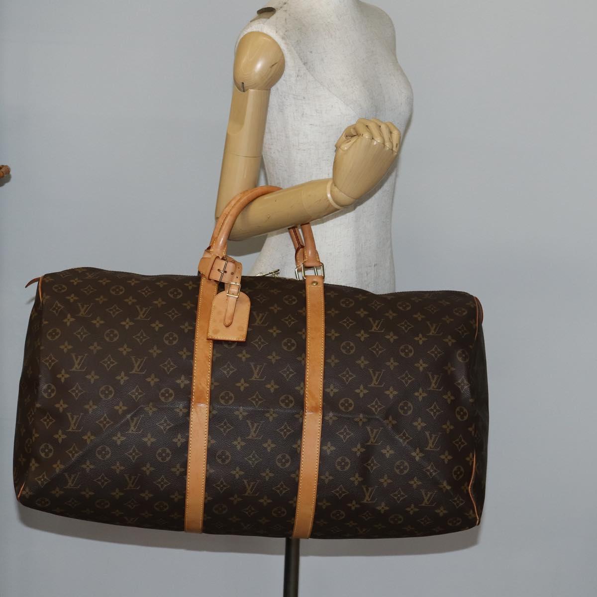 LOUIS VUITTON Monogram Keepall 60 Boston Bag M41422 LV Auth 144554