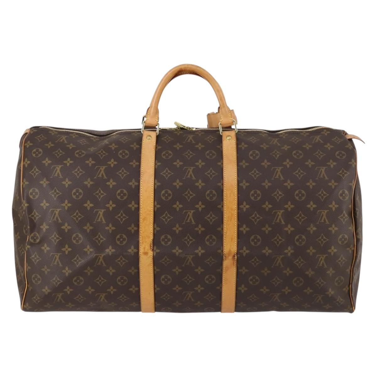 LOUIS VUITTON Monogram Keepall 60 Boston Bag M41422 LV Auth 144554