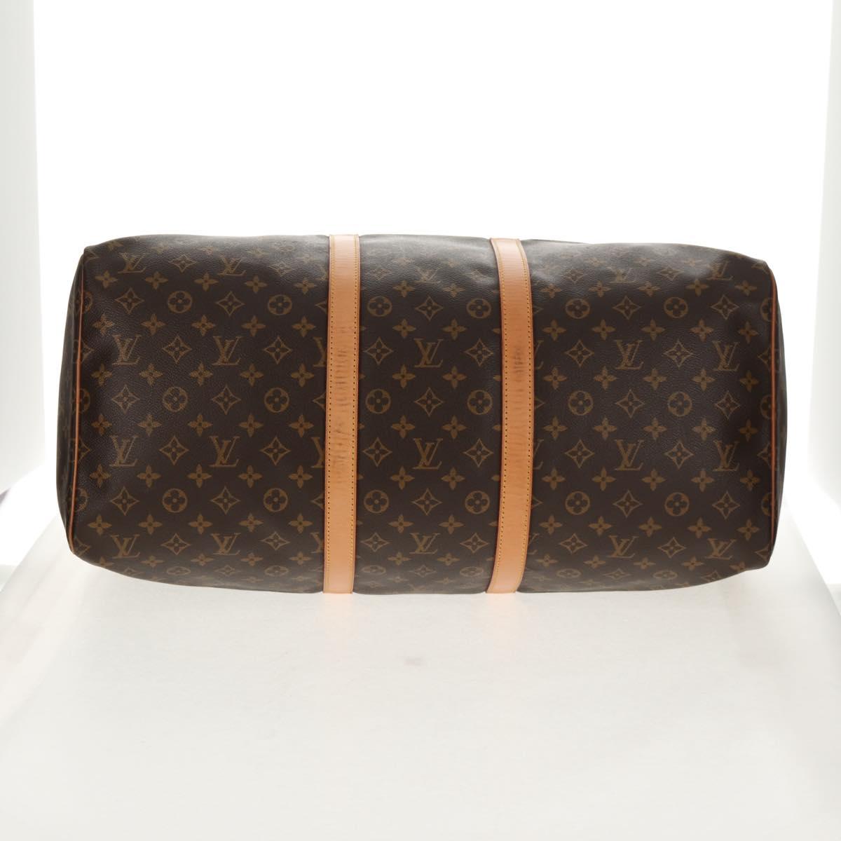 LOUIS VUITTON Monogram Keepall 55 Boston Bag M41424 LV Auth 144559V