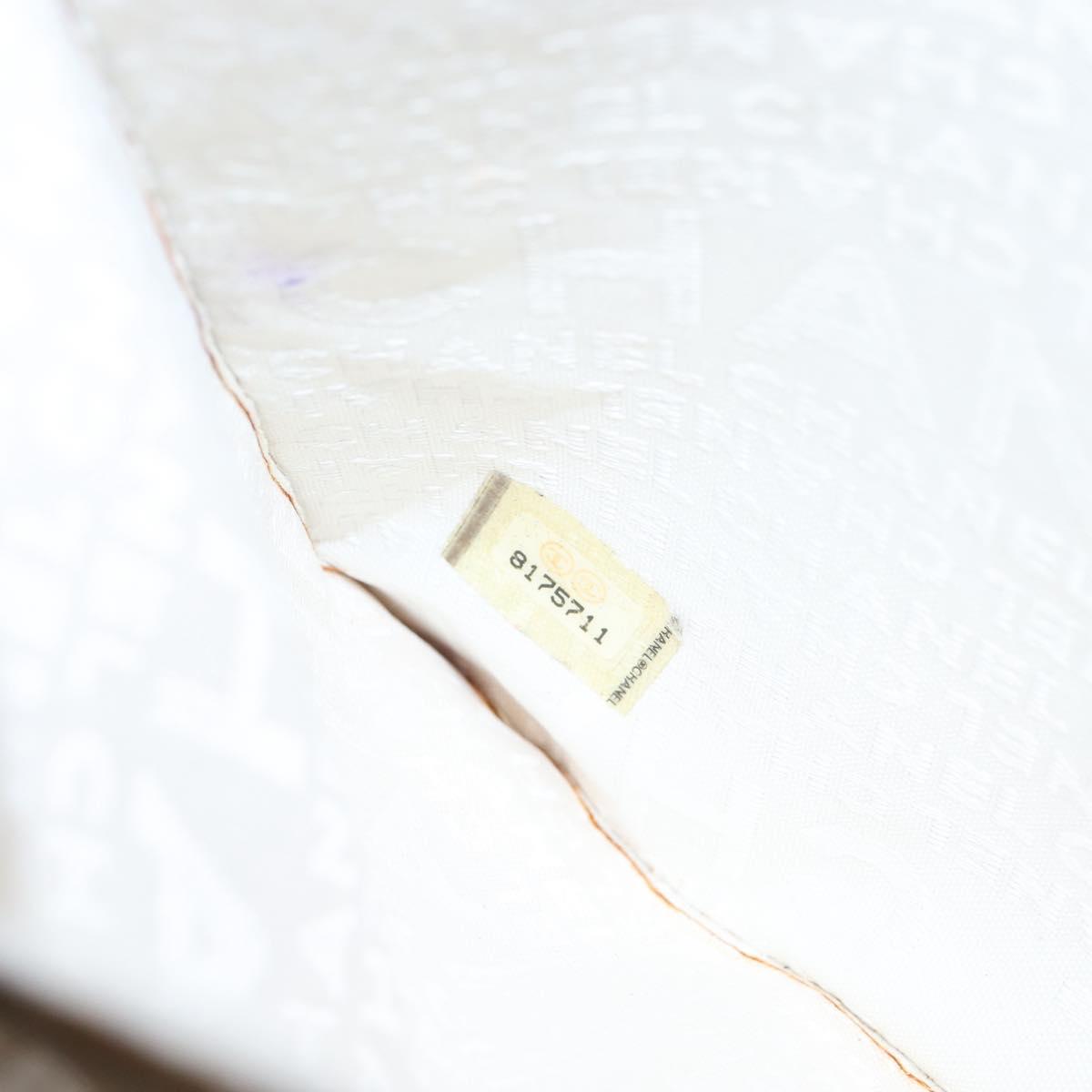 CHANEL Choco Bar COCO Mark Hand Bag Canvas Black Gold CC Auth 144563