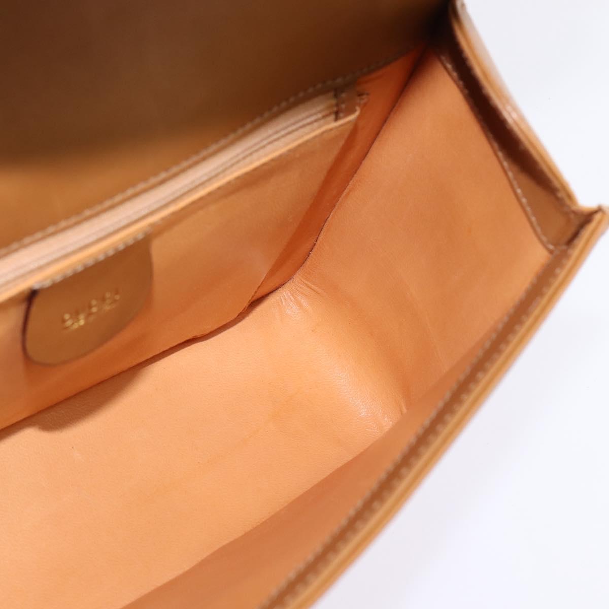 GUCCI Bamboo Hand Bag Leather Brown Gold 000 113 0231 Auth 144565