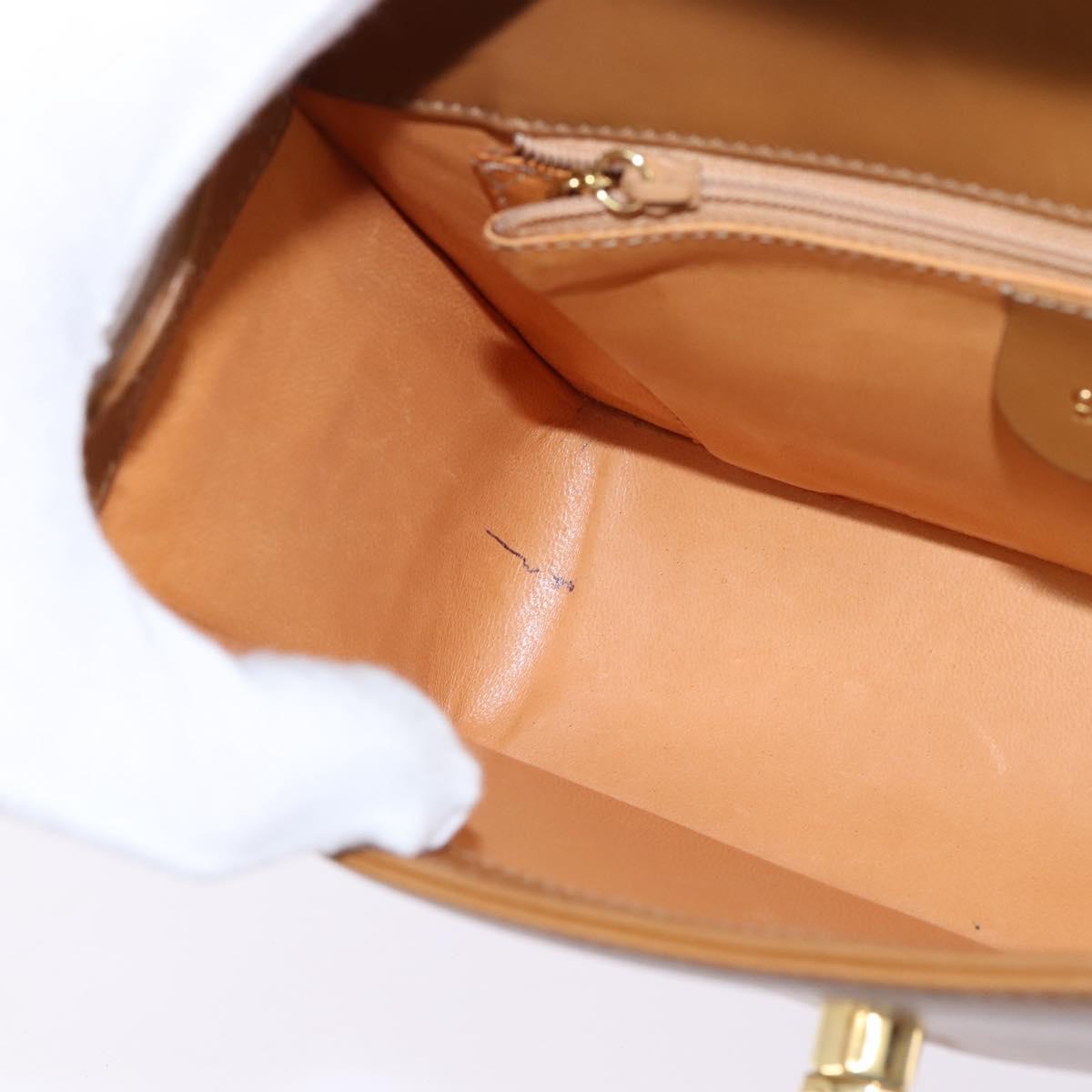 GUCCI Bamboo Hand Bag Leather Brown Gold 000 113 0231 Auth 144565