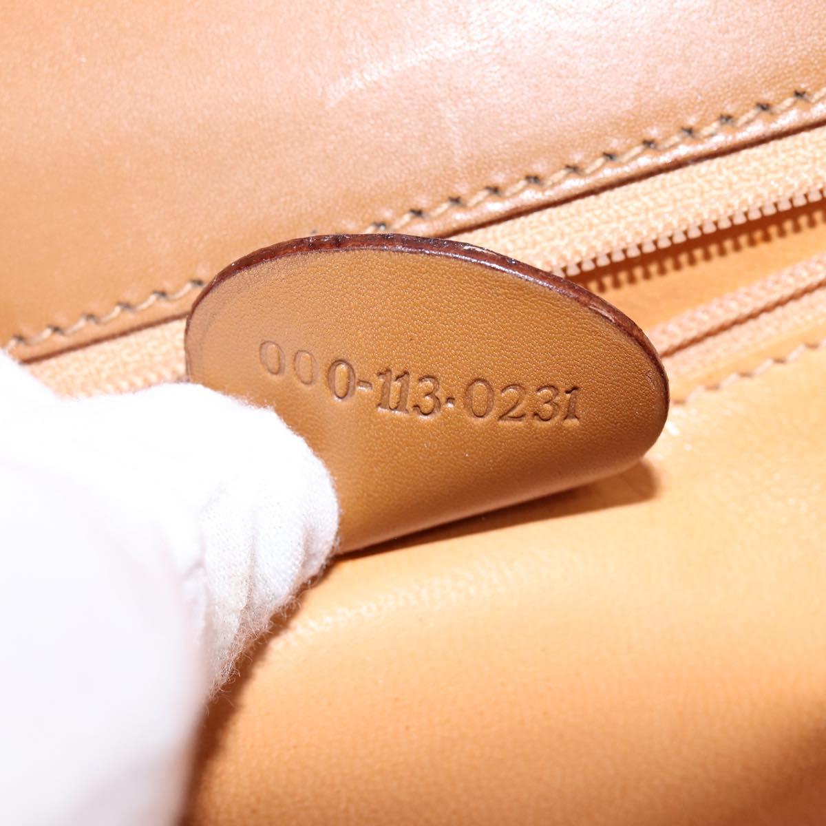 GUCCI Bamboo Hand Bag Leather Brown Gold 000 113 0231 Auth 144565