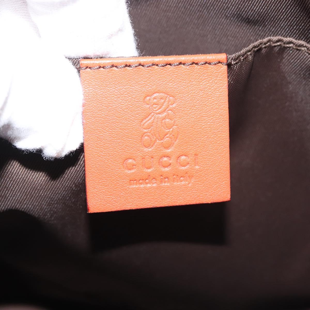 GUCCI GG Canvas Hand Bag Beige Silver 271101 Auth 144566
