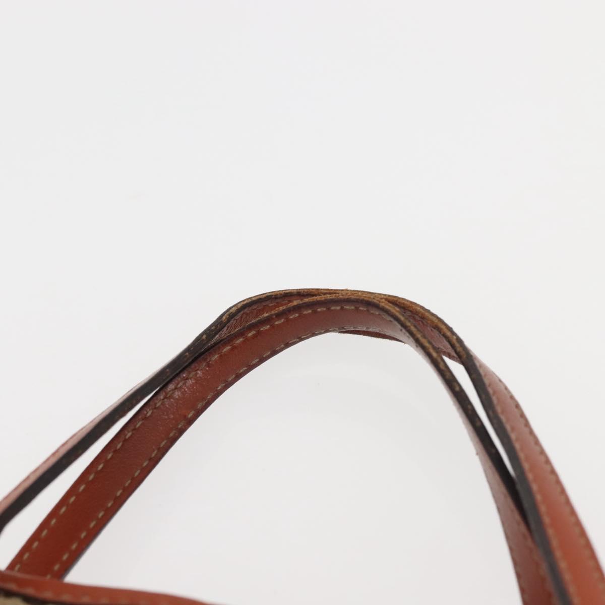 GUCCI GG Canvas Hand Bag Beige Silver 271101 Auth 144566