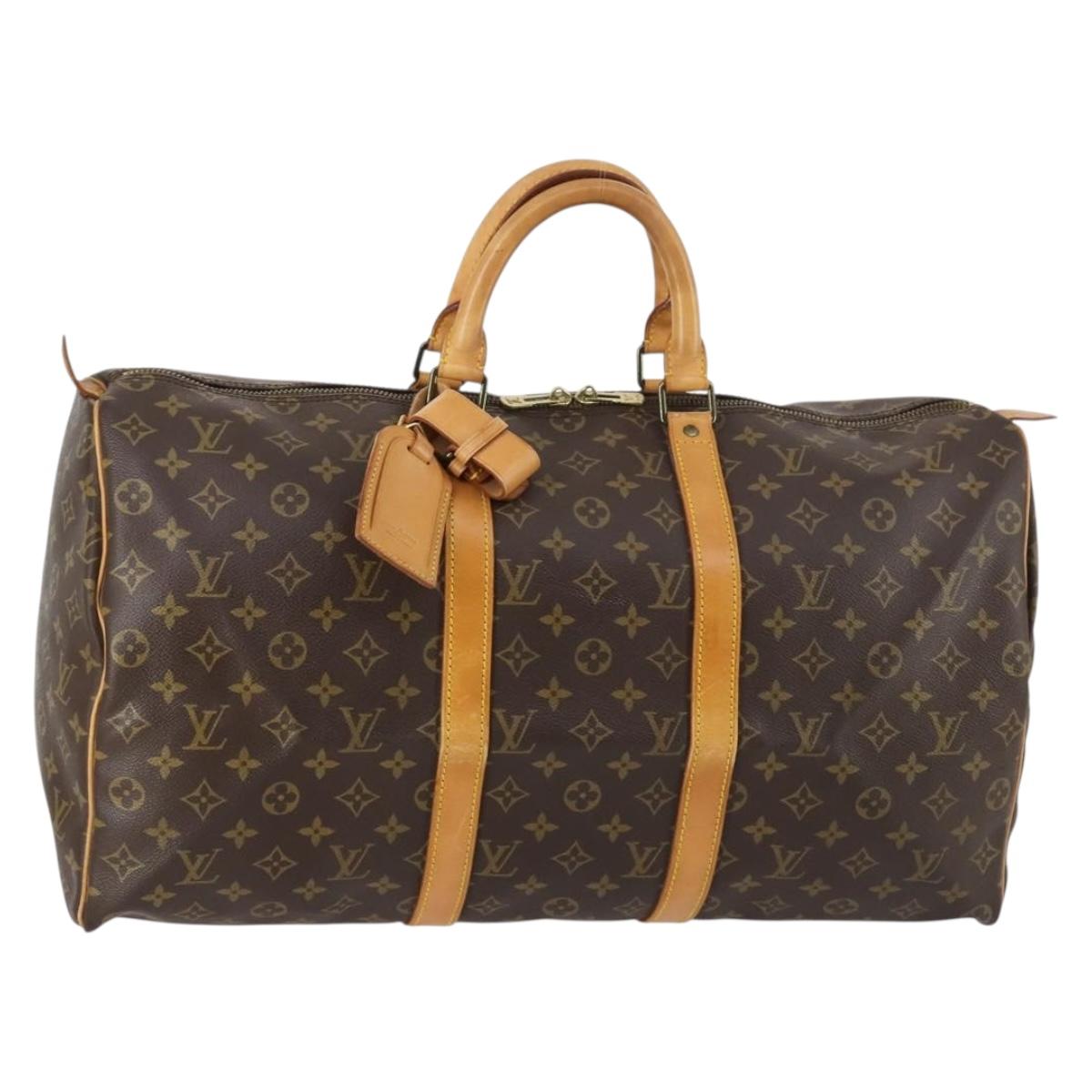 LOUIS VUITTON Monogram Keepall 50 Boston Bag M41426 LV Auth 144568