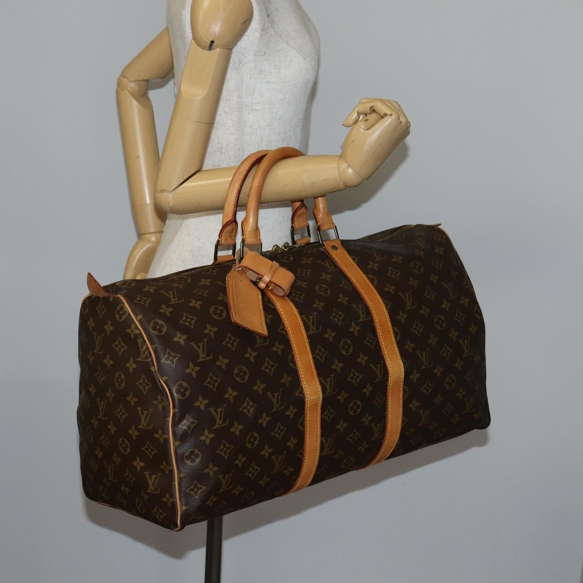 LOUIS VUITTON Monogram Keepall 50 Boston Bag M41426 LV Auth 144568