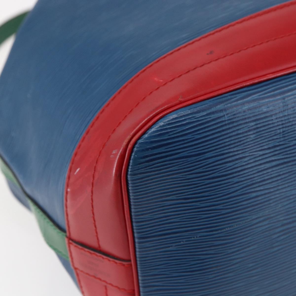 LOUIS VUITTON Epi Tricolor Noe Shoulder Bag Blue Red Green M44082 LV Auth 144570