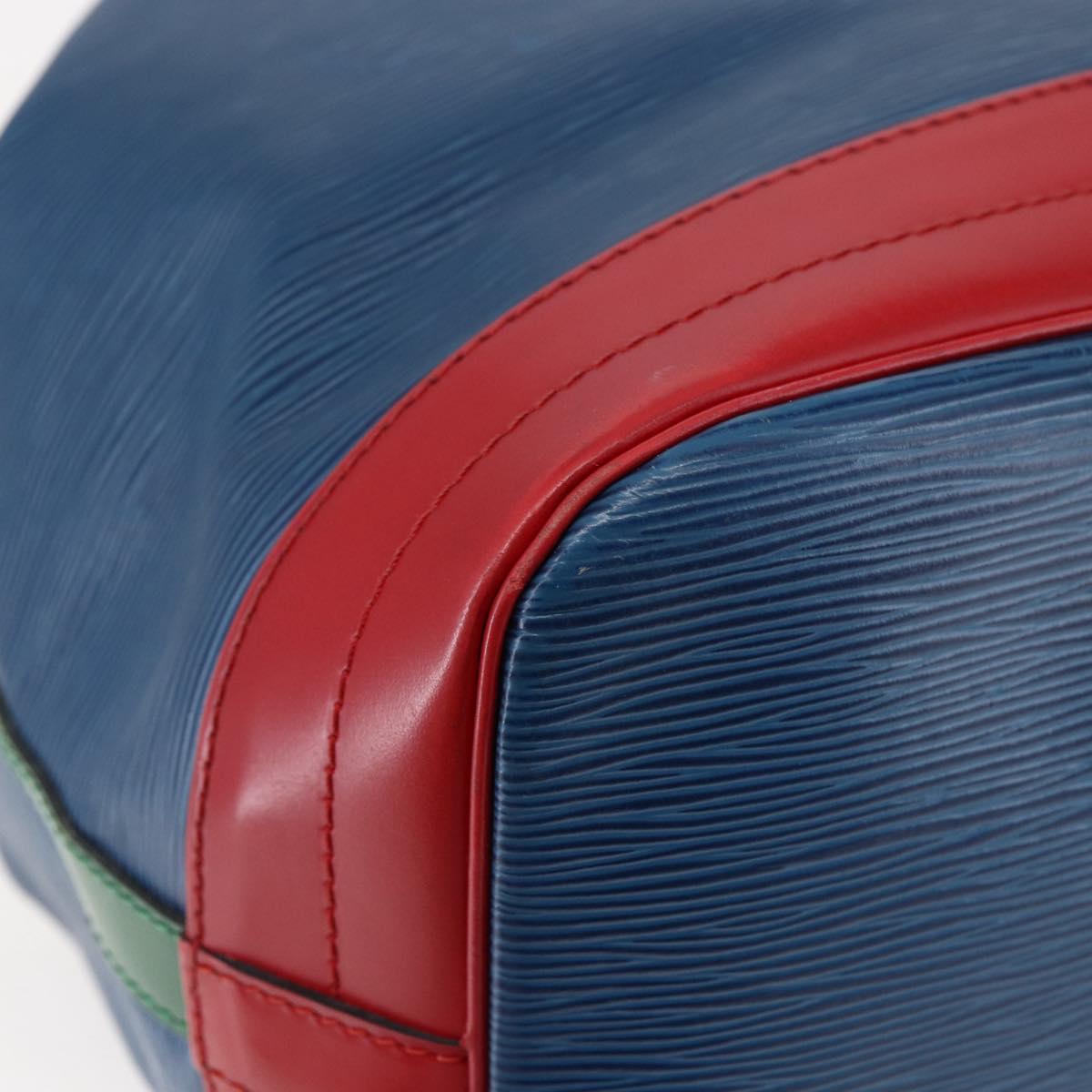LOUIS VUITTON Epi Tricolor Noe Shoulder Bag Blue Red Green M44082 LV Auth 144570