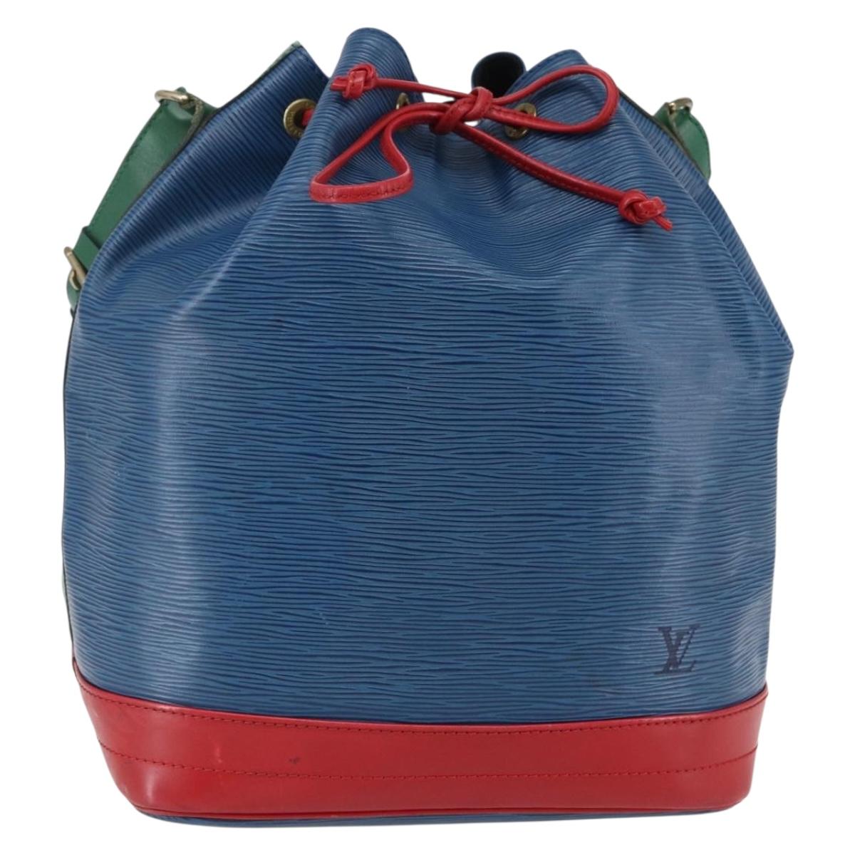 LOUIS VUITTON Epi Tricolor Noe Shoulder Bag Blue Red Green M44082 LV Auth 144570
