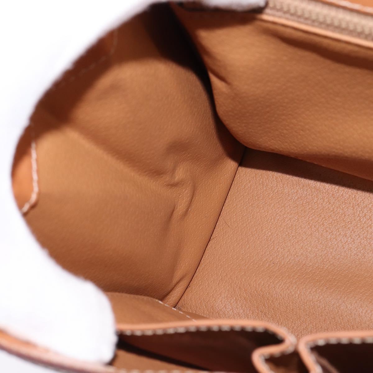 CELINE Macadam Canvas Hand Bag PVC Leather 2way Brown Gold Auth 144580