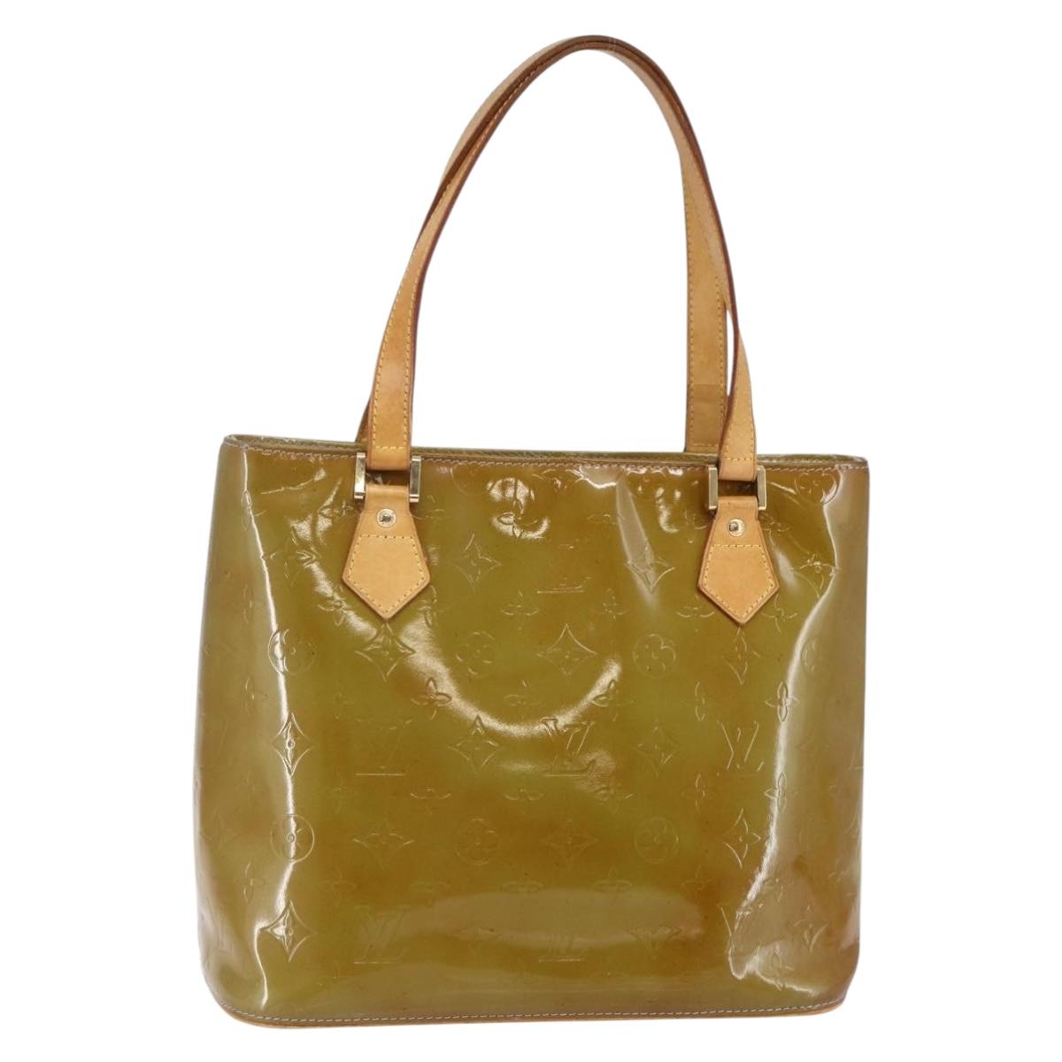 LOUIS VUITTON Monogram Vernis Houston Hand Bag Baby Blue M91005 LV Auth 144586