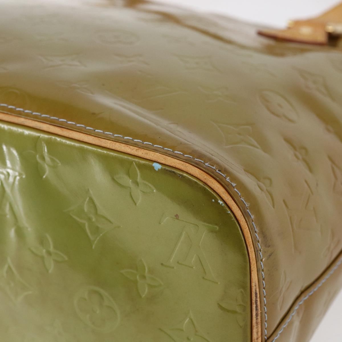 LOUIS VUITTON Monogram Vernis Houston Hand Bag Baby Blue M91005 LV Auth 144586