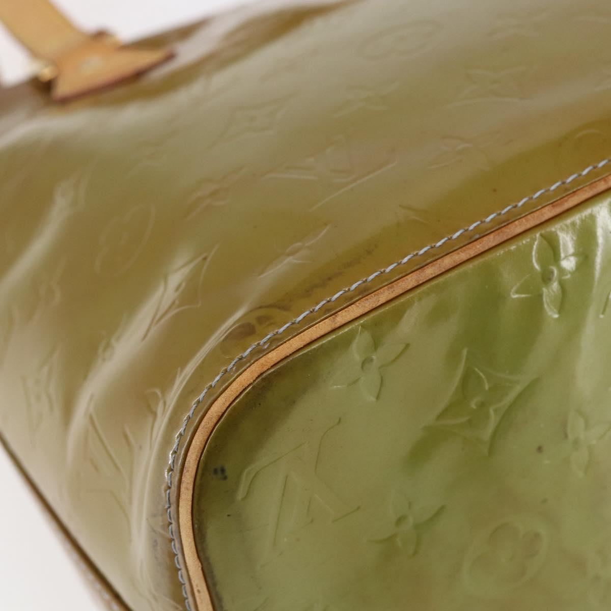 LOUIS VUITTON Monogram Vernis Houston Hand Bag Baby Blue M91005 LV Auth 144586