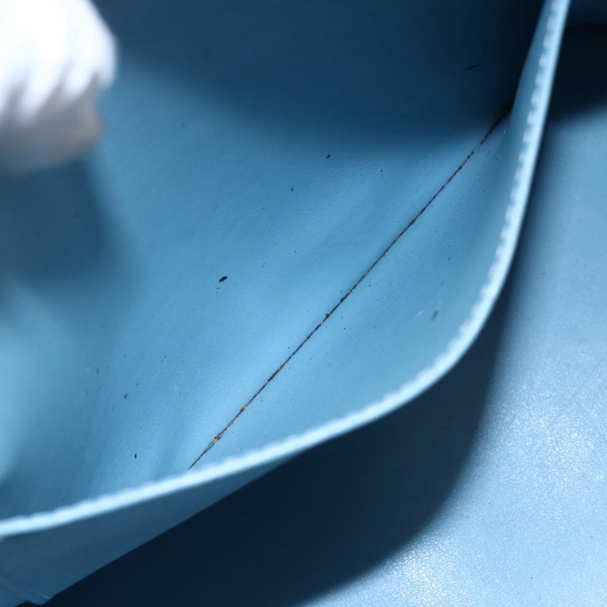 LOUIS VUITTON Monogram Vernis Houston Hand Bag Baby Blue M91005 LV Auth 144586