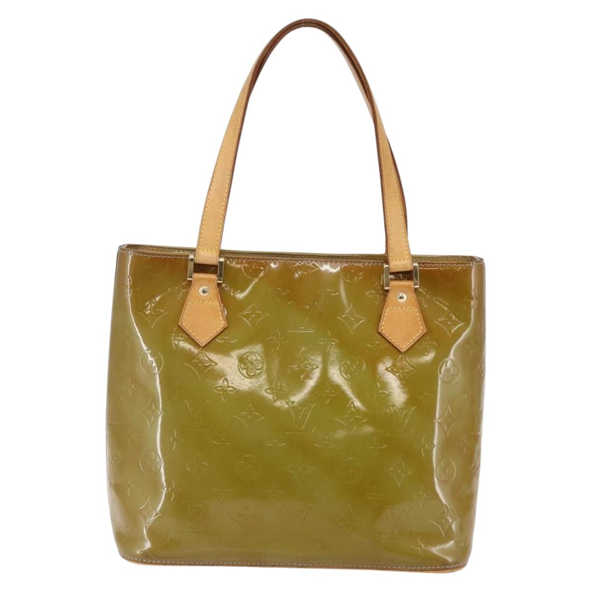 LOUIS VUITTON Monogram Vernis Houston Hand Bag Baby Blue M91005 LV Auth 144586