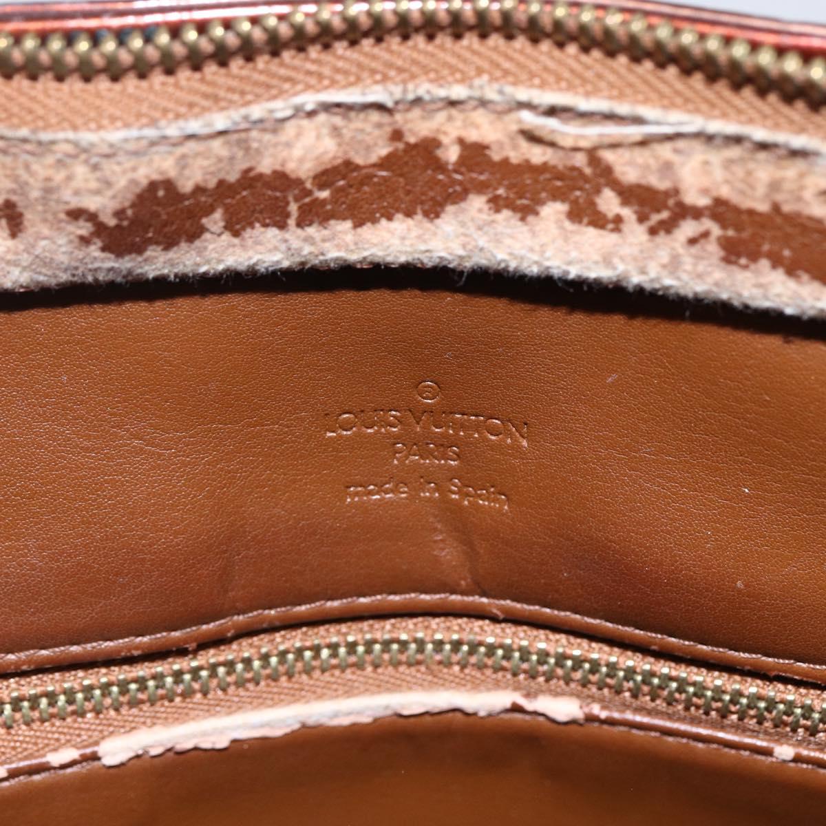 LOUIS VUITTON Monogram Vernis Houston Hand Bag Bronze M91122 LV Auth 144595