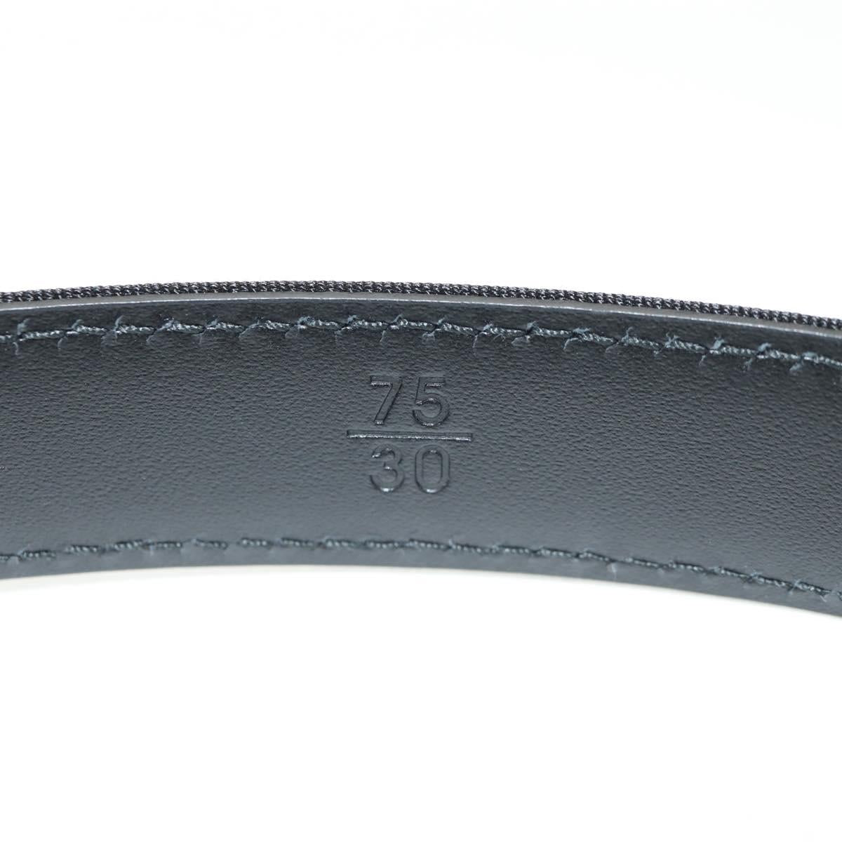 CHANEL Belt Leather 35.8"" Black CC Auth 144605M