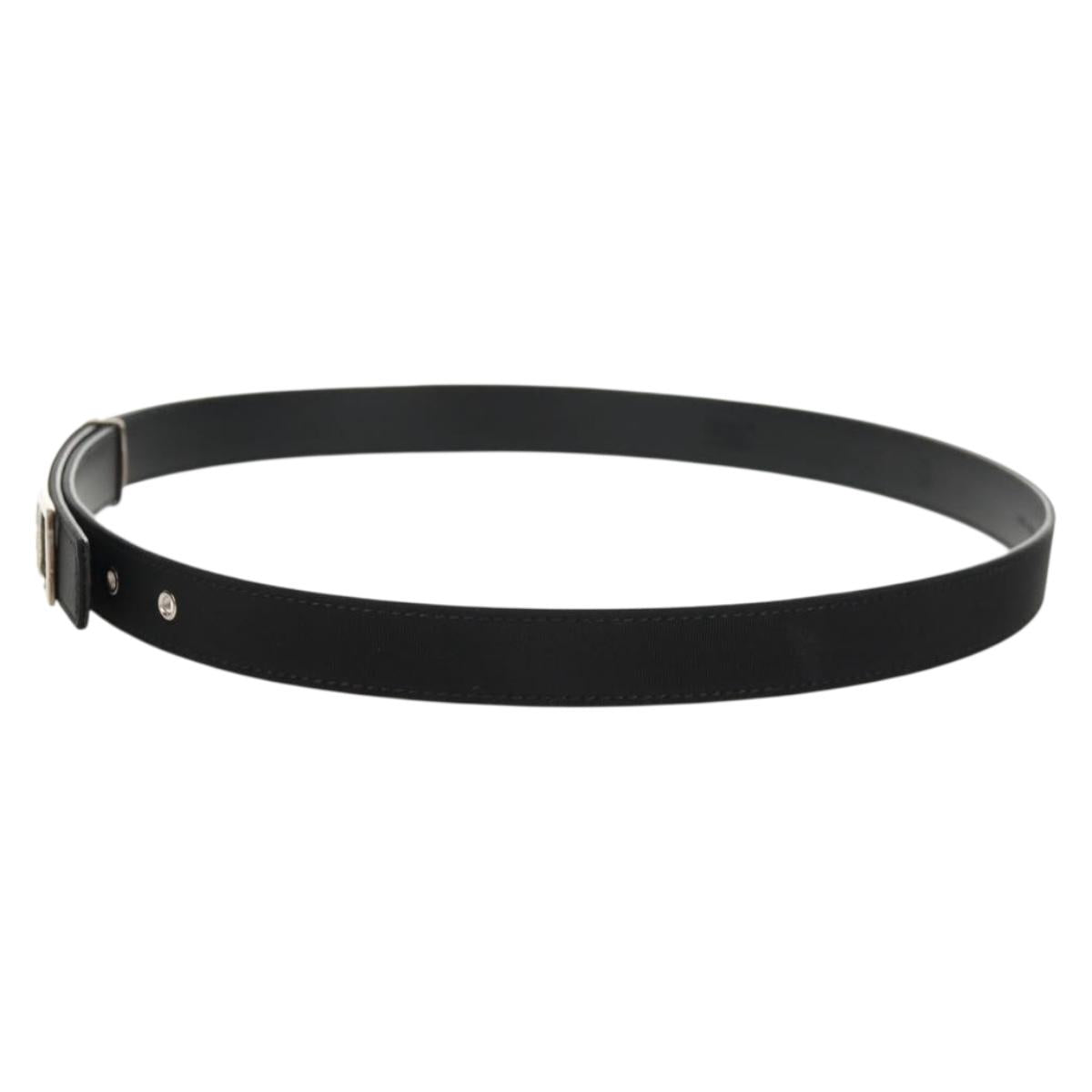 CHANEL Belt Leather 35.8"" Black CC Auth 144605SAM