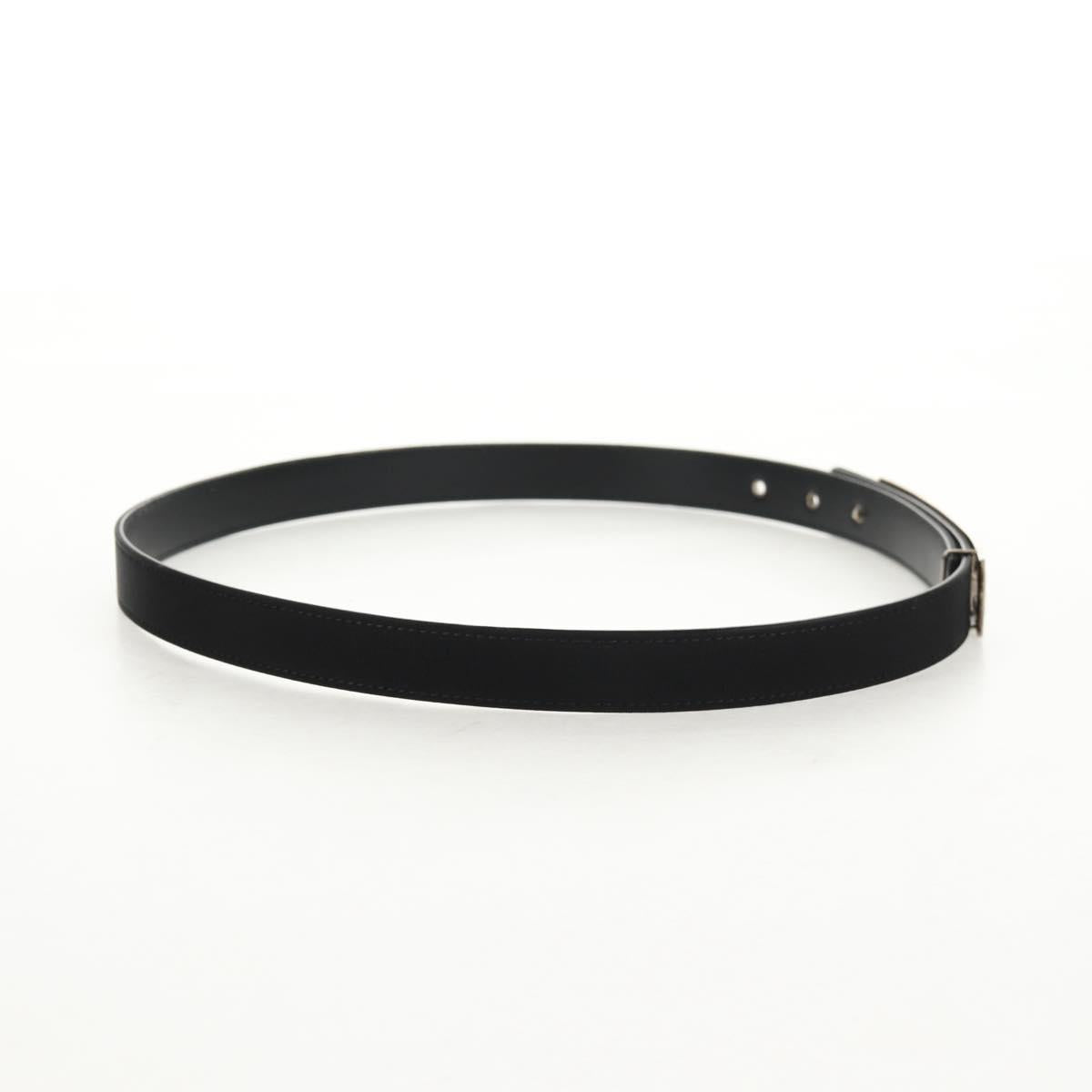 CHANEL Belt Leather 35.8"" Black CC Auth 144605SAM