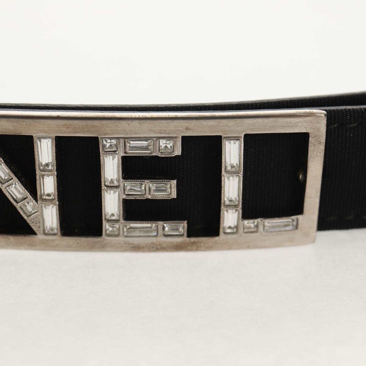 CHANEL Belt Leather 35.8"" Black CC Auth 144605SAM