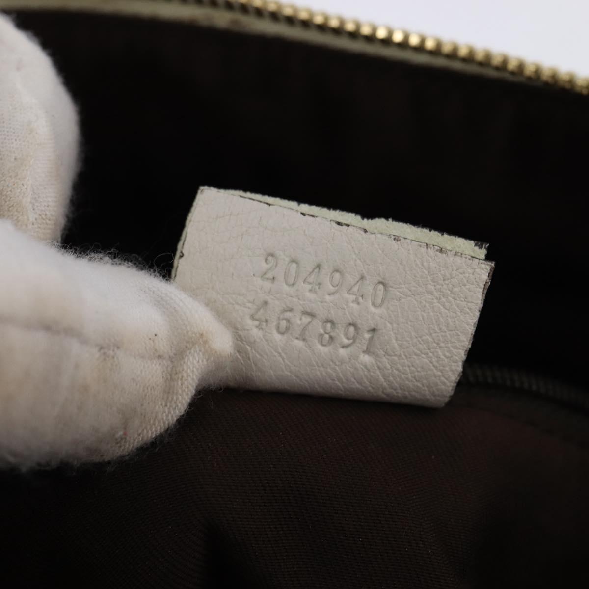 GUCCI GG Canvas Abbey Shoulder Bag Beige Gold 204940 Auth 144608