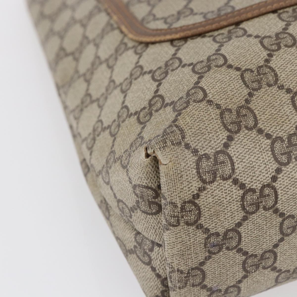 GUCCI GG Supreme Web Sherry Line Tote Bag PVC Beige Red 40 02 003 Auth 144609