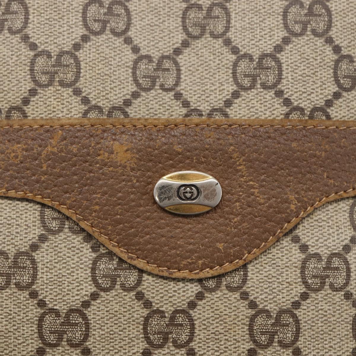 GUCCI GG Supreme Web Sherry Line Tote Bag PVC Beige Red 40 02 003 Auth 144609