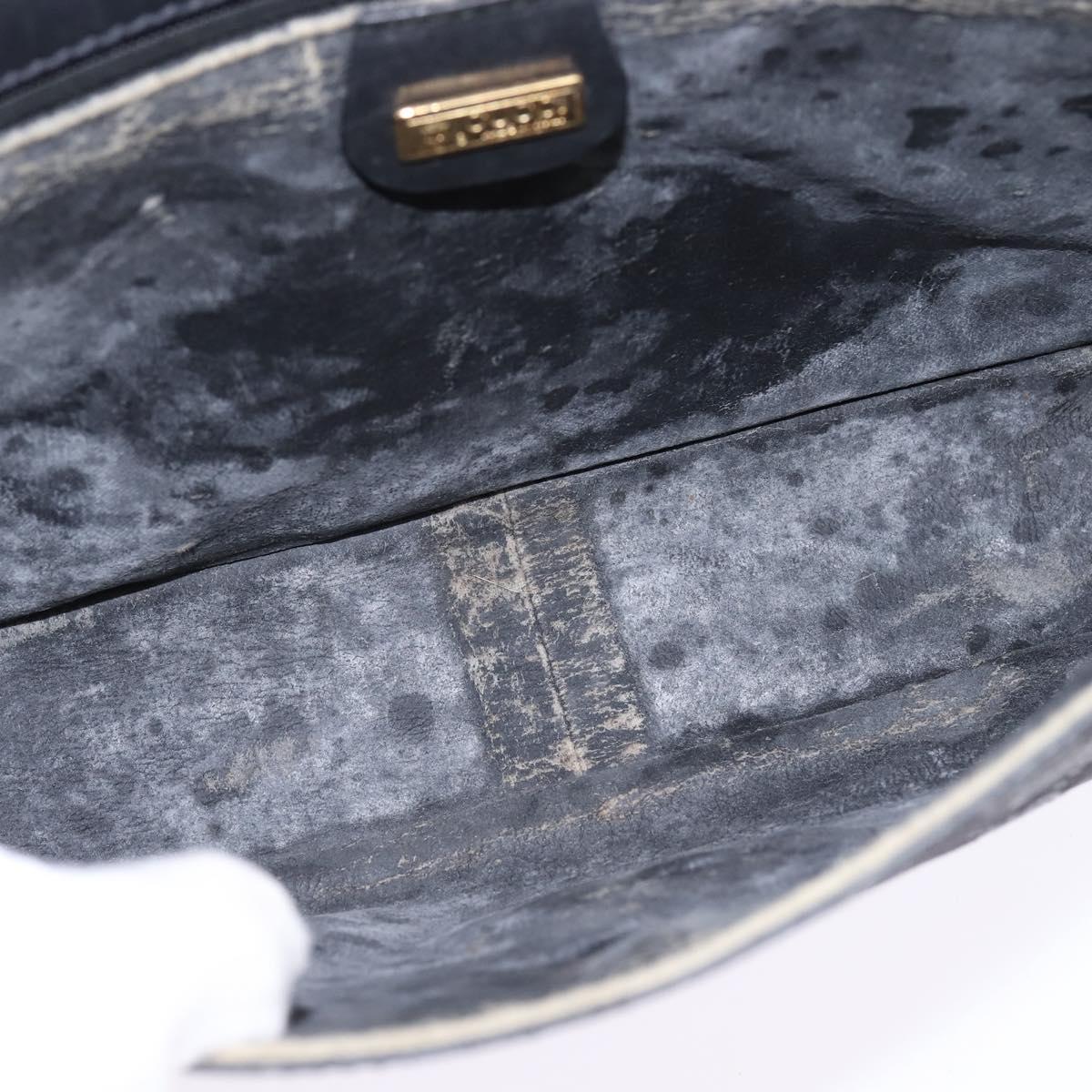 GUCCI GG Canvas Shoulder Bag Black Gold 001 261 0613 Auth 144610