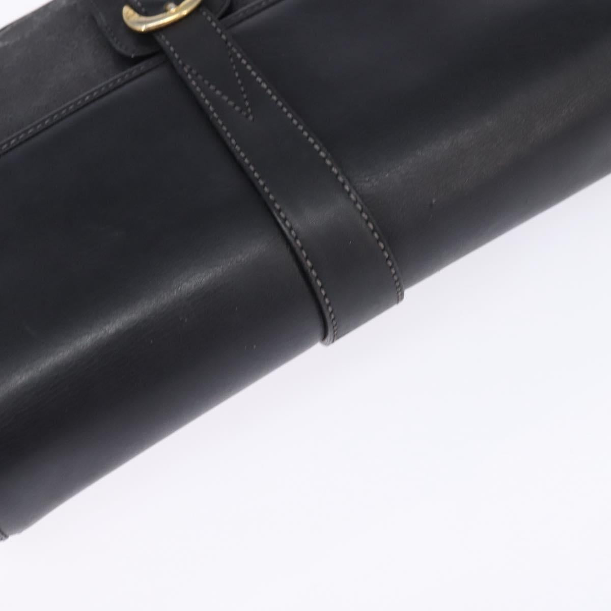 GUCCI GG Canvas Shoulder Bag Black Gold 001 261 0613 Auth 144610