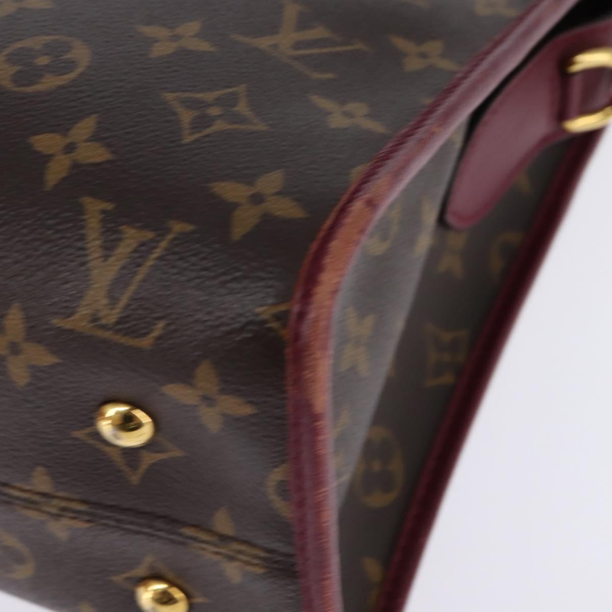 LOUIS VUITTON Monogram PopincourtPM Hand Bag 2way Wine Red M43462 LV Auth 144618