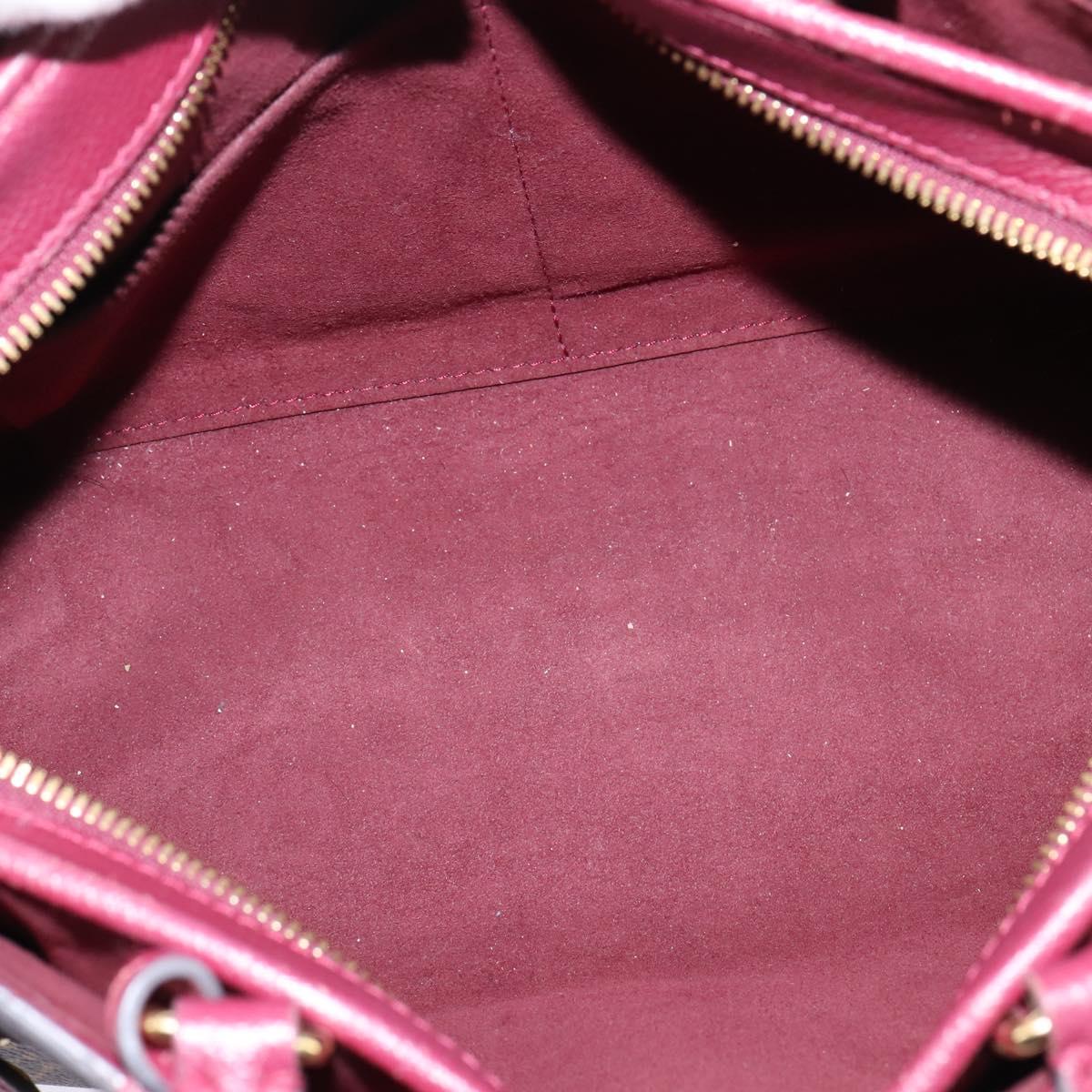 LOUIS VUITTON Monogram PopincourtPM Hand Bag 2way Wine Red M43462 LV Auth 144618