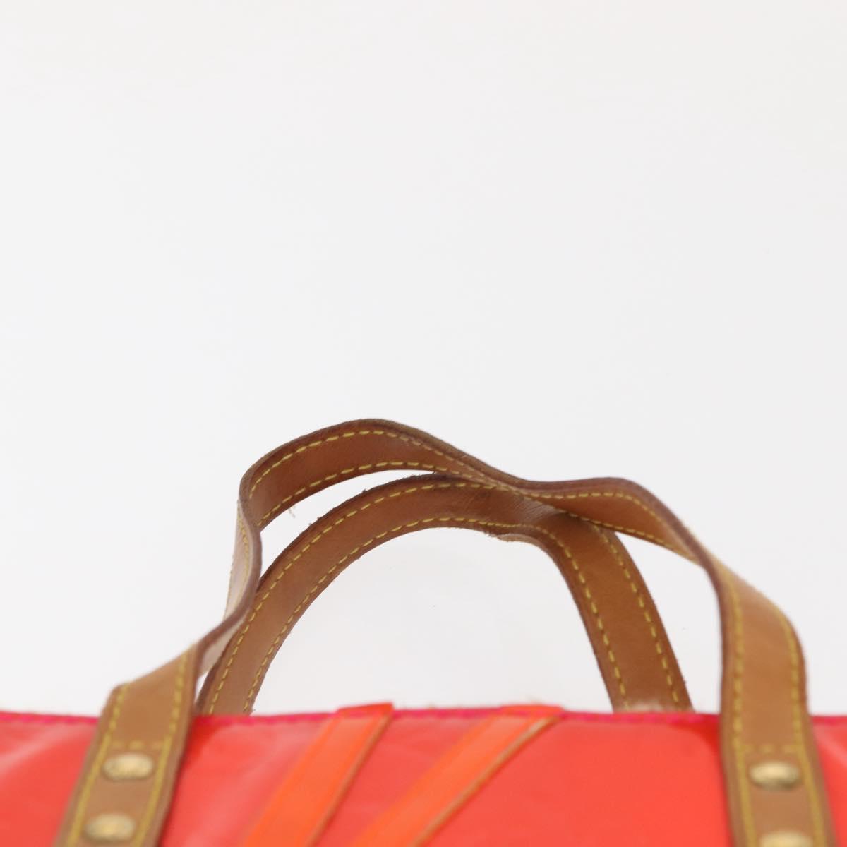 LOUIS VUITTON Monogram Vernis Fluo Reade MM Hand Bag Pink M91900 LV Auth 144619