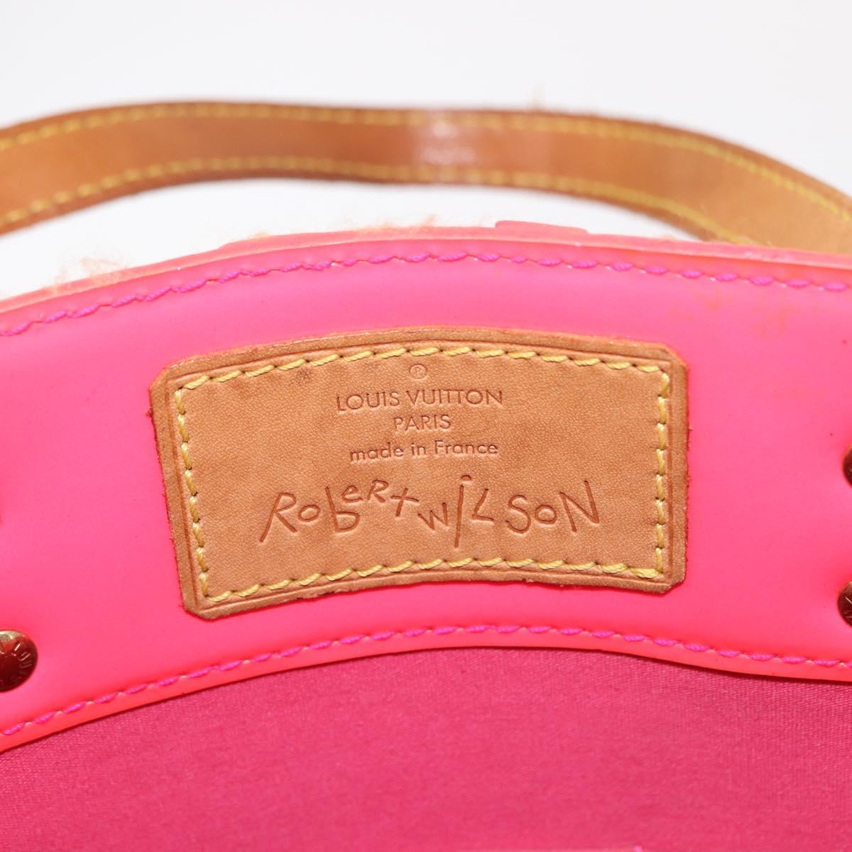 LOUIS VUITTON Monogram Vernis Fluo Reade MM Hand Bag Pink M91900 LV Auth 144619