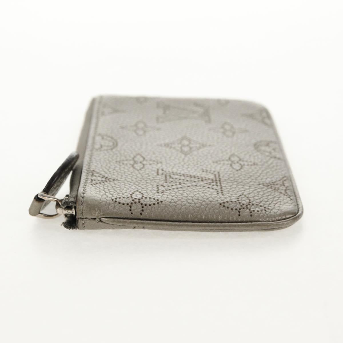 LOUIS VUITTON Mahina Pochette Cles Coin Purse Gris LV Auth 144623M