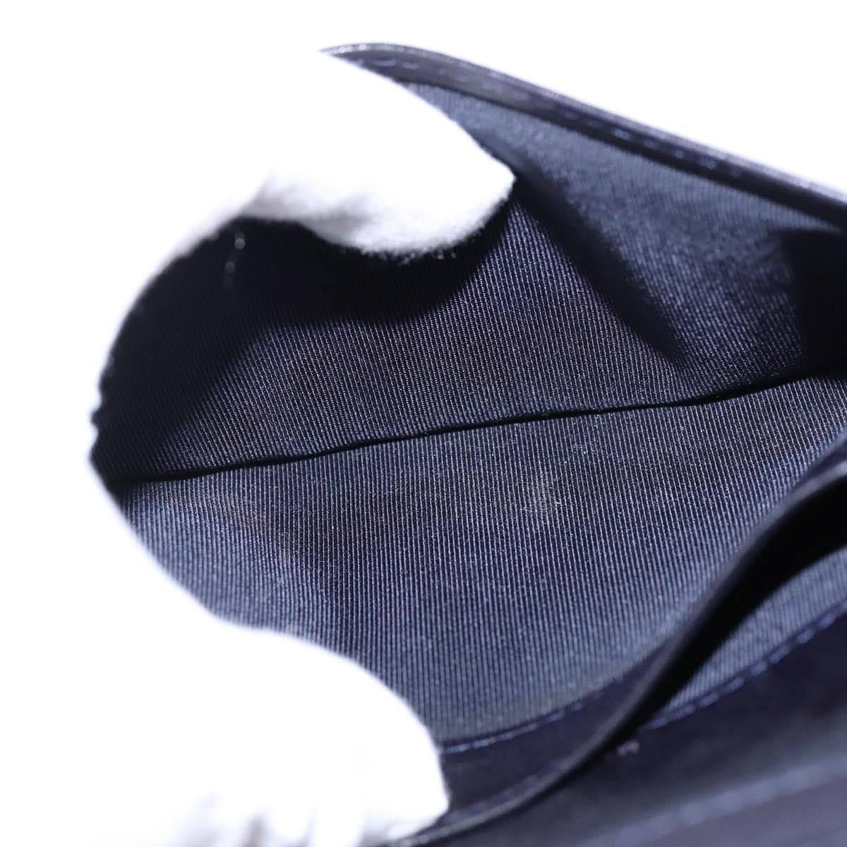 CHANEL Matelasse COCO Mark Long Wallet Leather Black CC Auth 144624