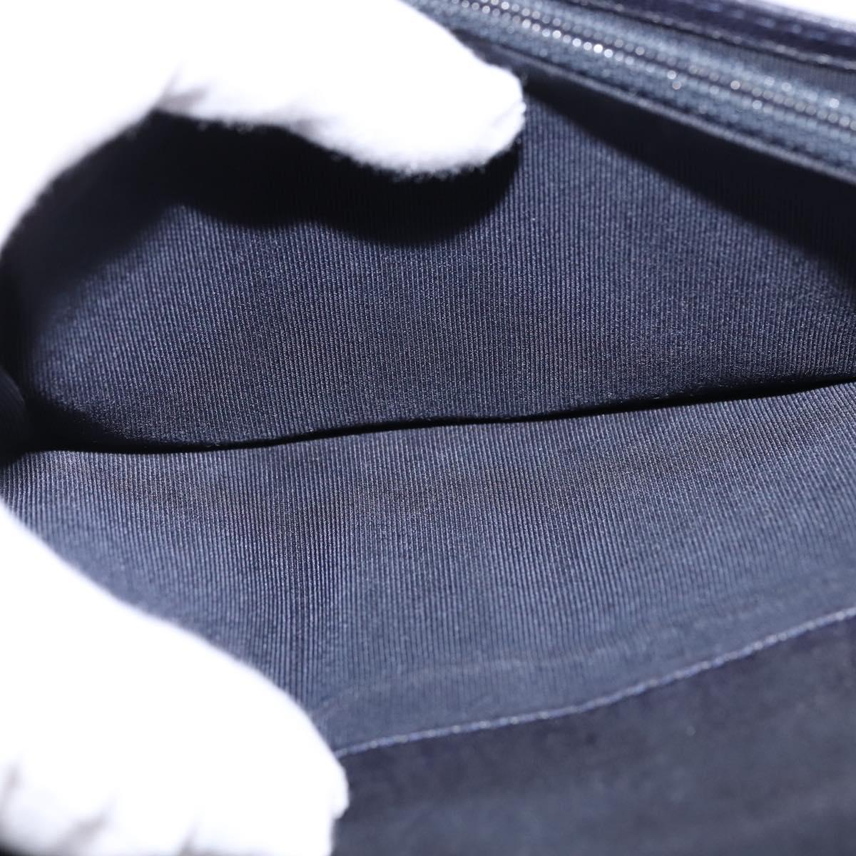 CHANEL Matelasse COCO Mark Long Wallet Leather Black CC Auth 144624