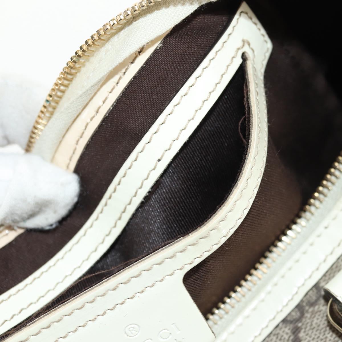 GUCCI GG Supreme Hand Bag PVC Beige Gold 193603 Auth 144631V