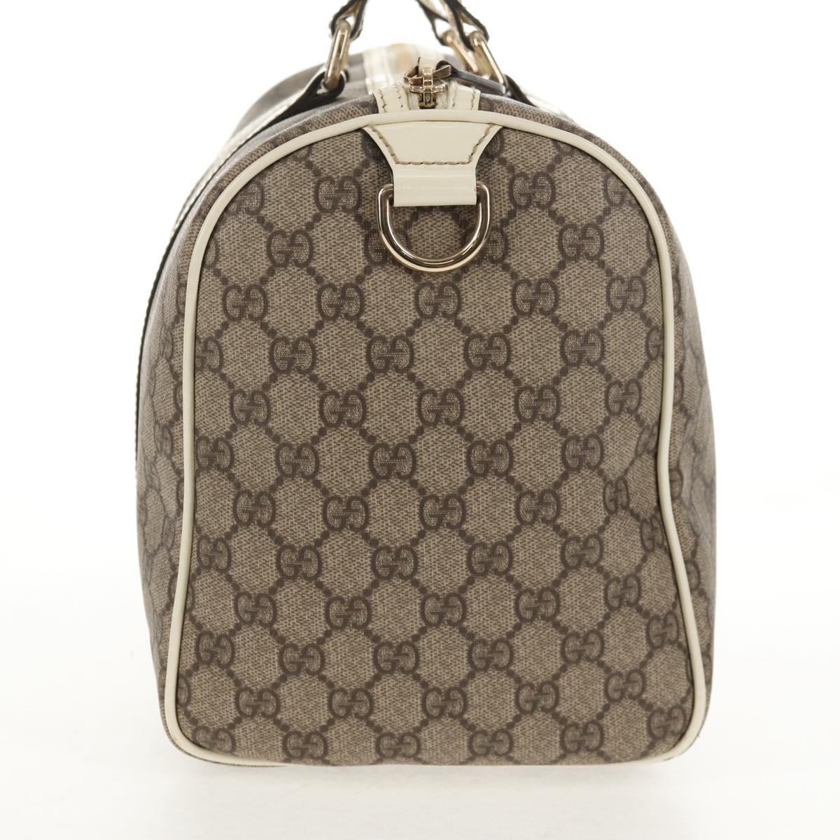 GUCCI GG Supreme Hand Bag PVC Beige Gold 193603 Auth 144631V