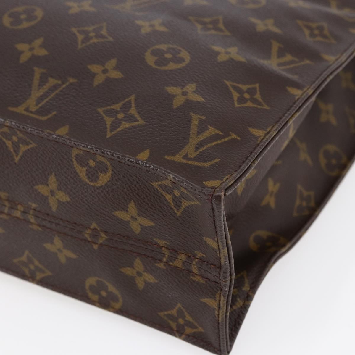 LOUIS VUITTON Monogram Sac Plat Hand Bag M51140 LV Auth 144636