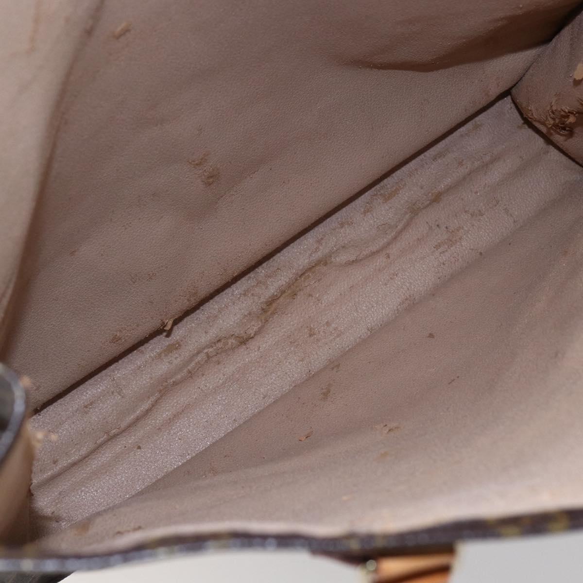 LOUIS VUITTON Monogram Sac Plat Hand Bag M51140 LV Auth 144636