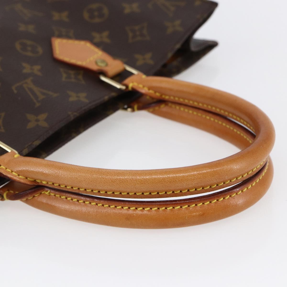 LOUIS VUITTON Monogram Sac Plat Hand Bag M51140 LV Auth 144636