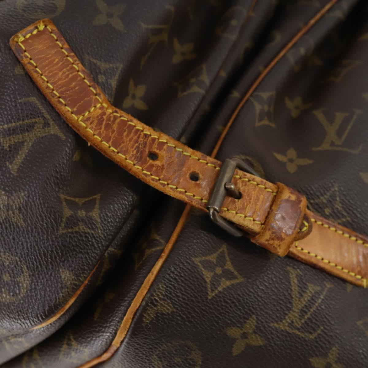 LOUIS VUITTON Monogram Saumur 35 Shoulder Bag M42254 LV Auth 144639