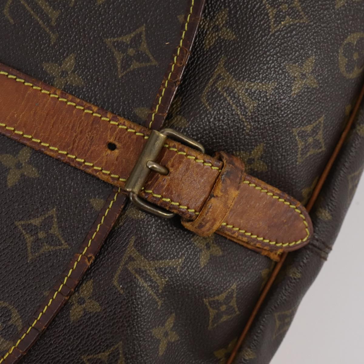 LOUIS VUITTON Monogram Saumur 35 Shoulder Bag M42254 LV Auth 144639
