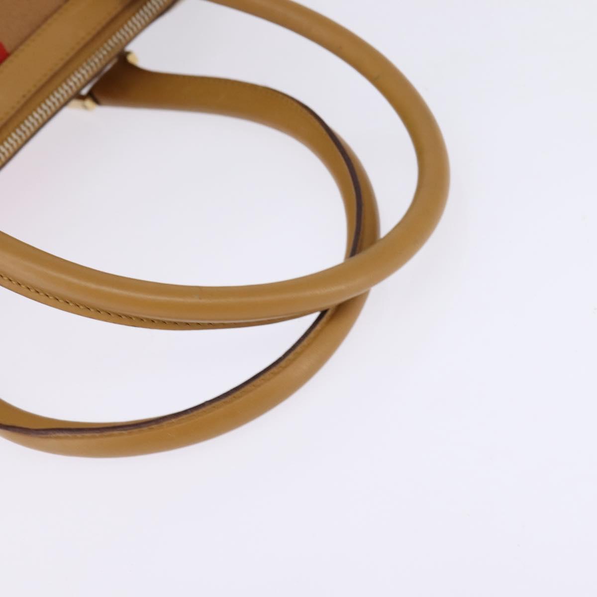 GUCCI GG Canvas Sherry Line Hand Bag Beige Gold 000 0851 Auth 144649