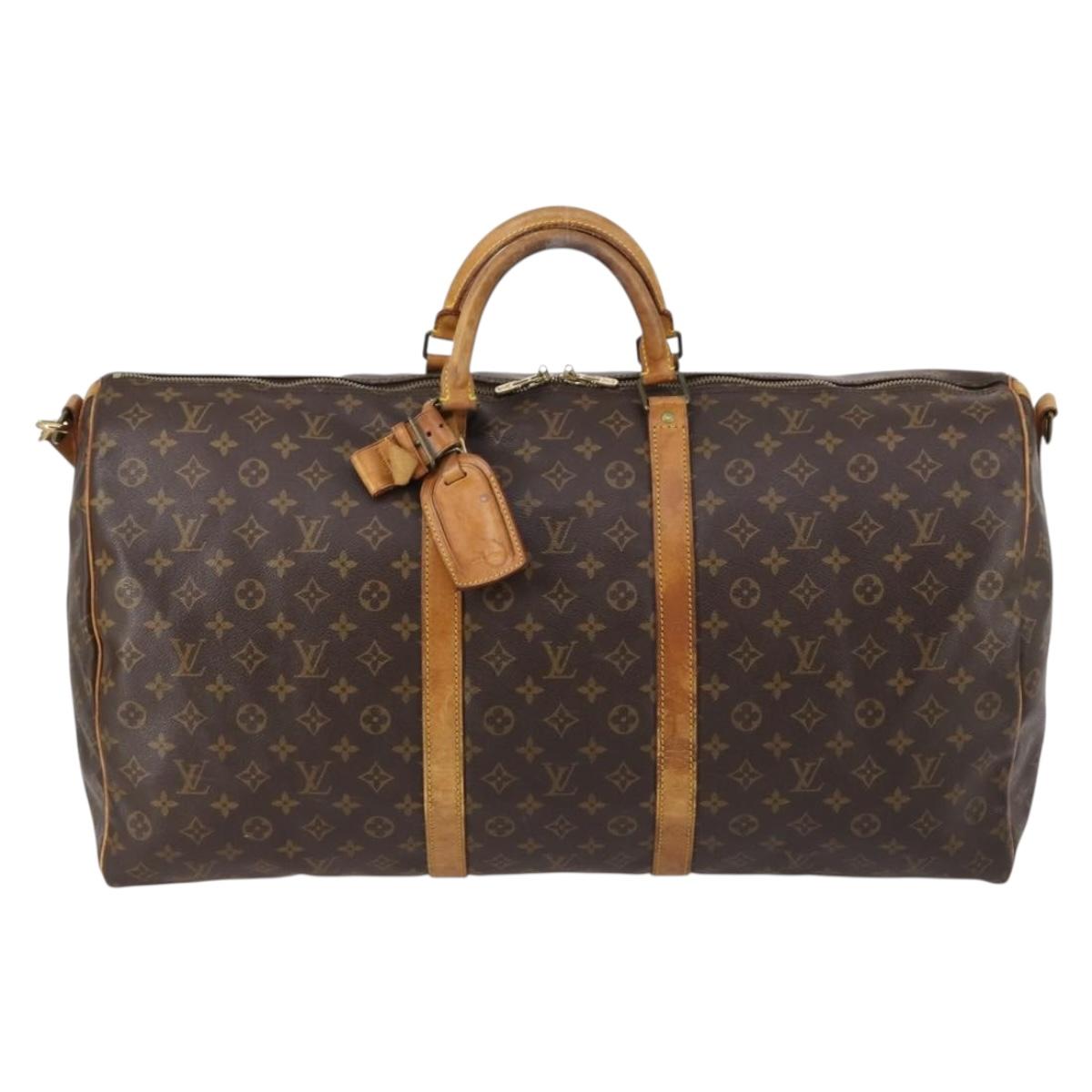 LOUIS VUITTON Monogram Keepall Bandouliere 60 Boston Bag M41412 LV Auth 144653