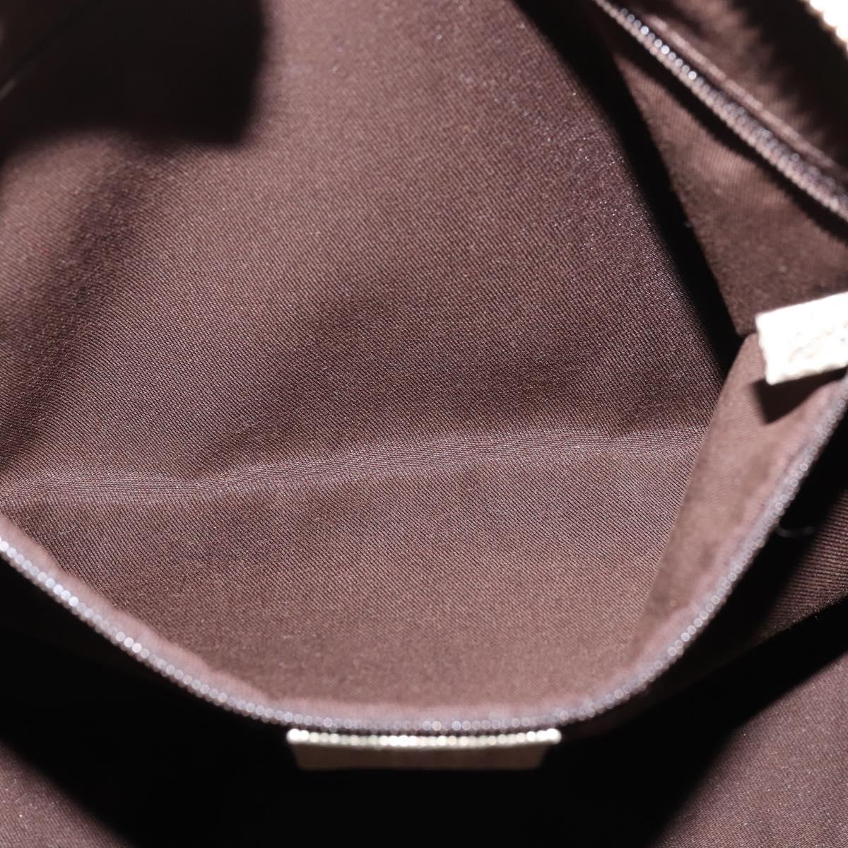 GUCCI GG Canvas Abbey Shoulder Bag Beige Gold 189833 Auth 144659