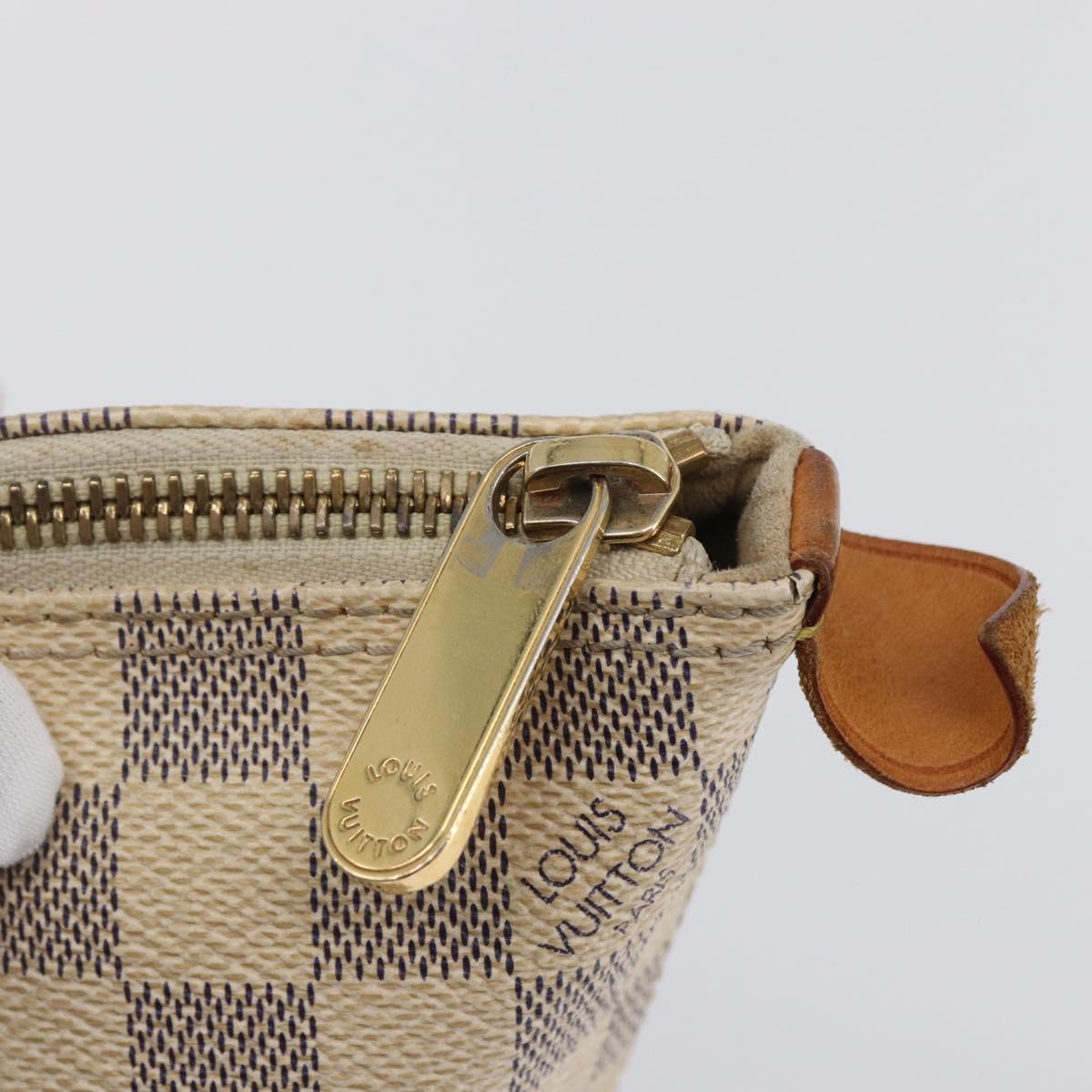 LOUIS VUITTON Damier Azur Saleya PM Tote Bag N51186 LV Auth 144671