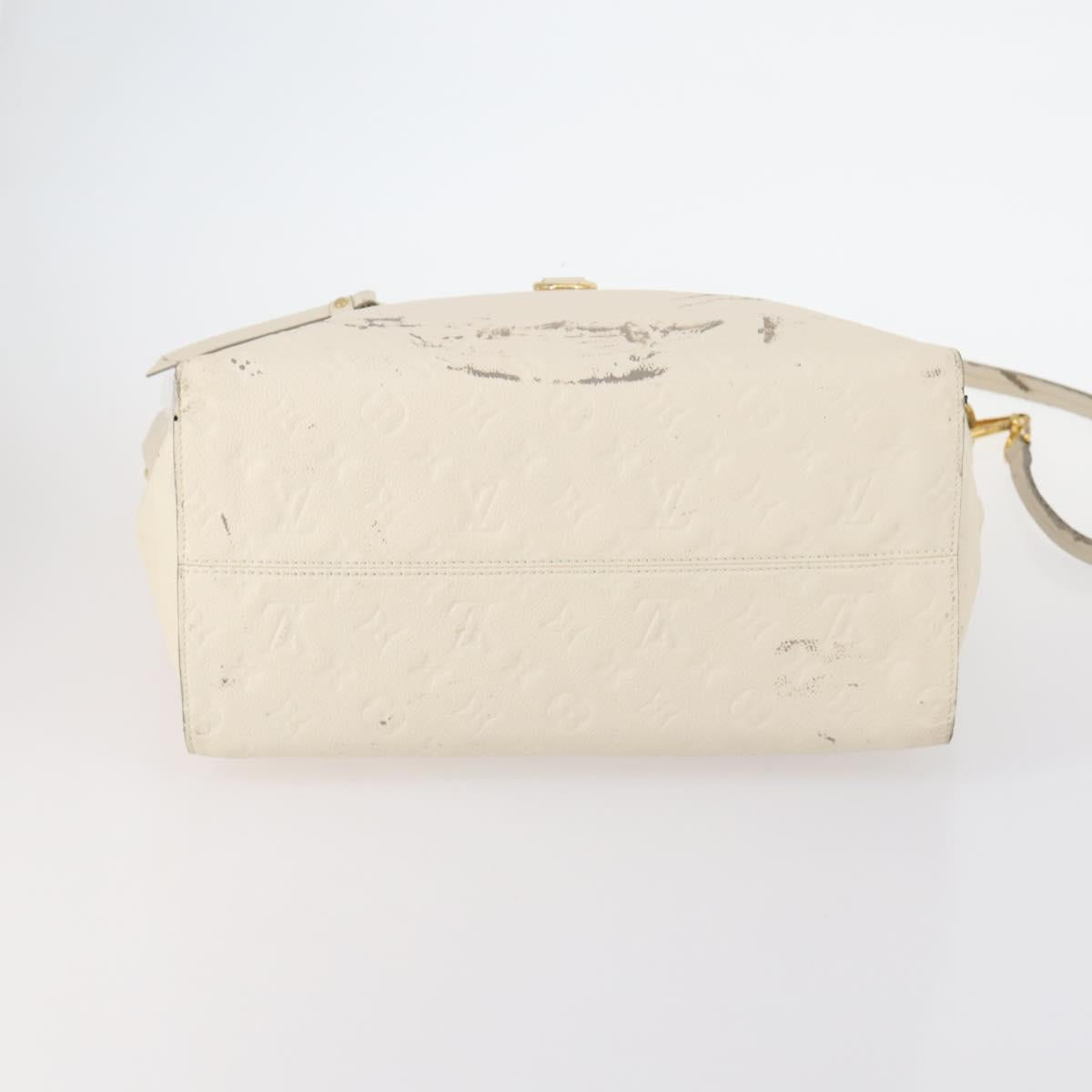 LOUIS VUITTON Monogram Empreinte Lumineuse PM Bag 2way White M93411 Auth 144673